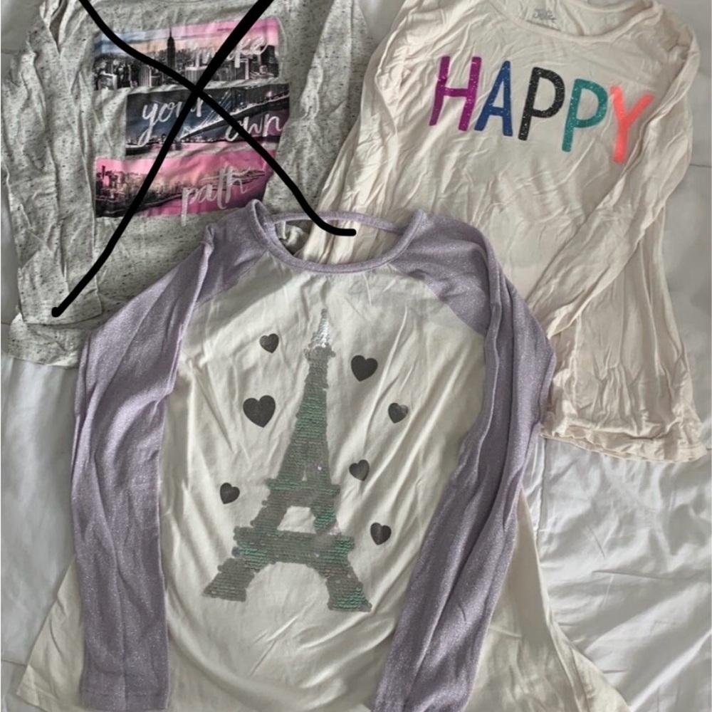 Justice l/s girls tops size 10